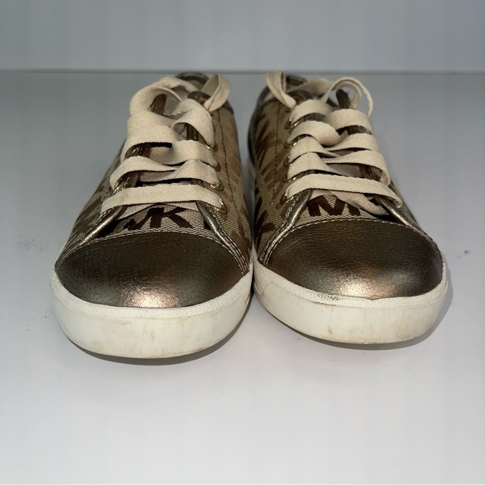 Michael Kors City Sneaker Signature Jacquard Bronze 7 - Picture 7 of 17